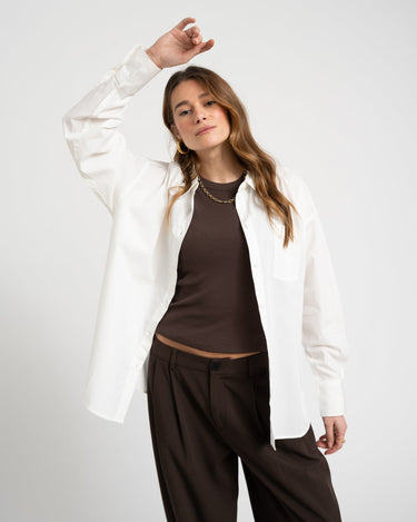 Aware Parina Loose Shirt Snow White - Things I Like Things I Love