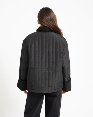 Aware Sissy Oversize Quilted Jacket Black - Things I Like Things I Love