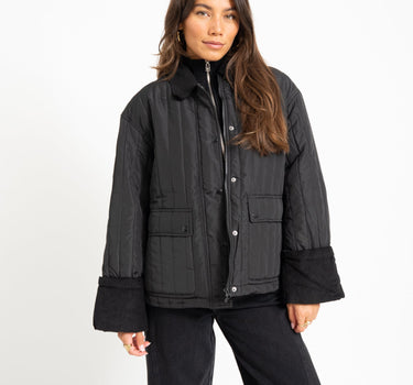 Aware Sissy Oversize Quilted Jacket Black - Things I Like Things I Love