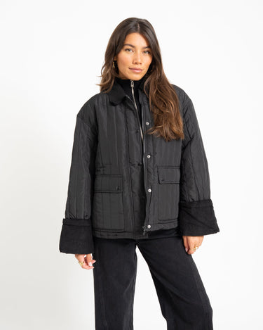 Aware Sissy Oversize Quilted Jacket Black - Things I Like Things I Love