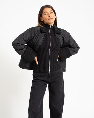 Aware Sissy Oversize Quilted Jacket Black - Things I Like Things I Love