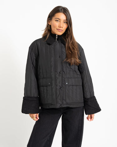 Aware Sissy Oversize Quilted Jacket Black - Things I Like Things I Love