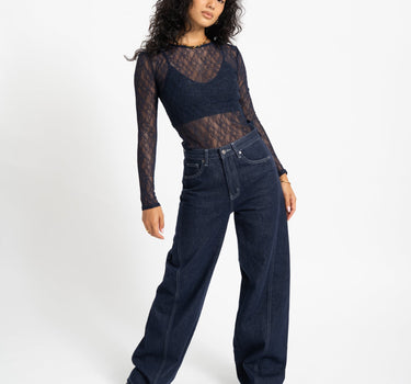 Aware Tessy O-Neck Lace Top Night Sky - Things I Like Things I Love
