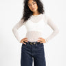 Aware Tessy O-Neck Lace Top Snow White - Things I Like Things I Love