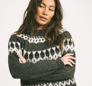AWARE Tillie O - Neck Knit Medium Grey Melange - Things I Like Things I Love