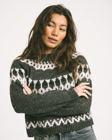 AWARE Tillie O - Neck Knit Medium Grey Melange - Things I Like Things I Love