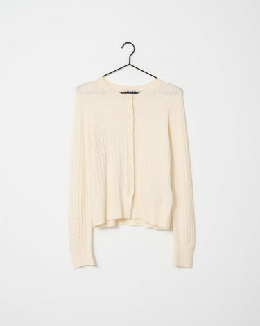 Aware Vina O - Neck Knit Cardigan Birch - Things I Like Things I Love