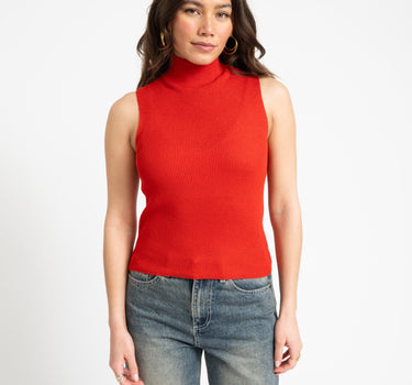 Aware Vitoria High Neck Knit Top Molten Lava - Things I Like Things I Love