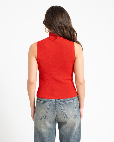 Aware Vitoria High Neck Knit Top Molten Lava - Things I Like Things I Love
