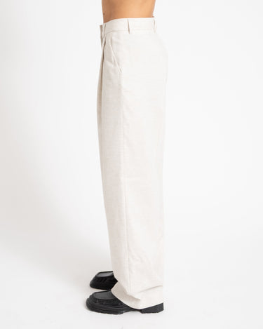 Aya Structured Wide Pant Feather Gray White Melange - Things I Like Things I Love