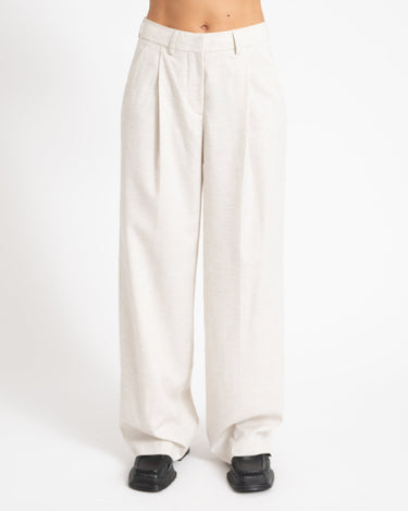 Aya Structured Wide Pant Feather Gray White Melange - Things I Like Things I Love