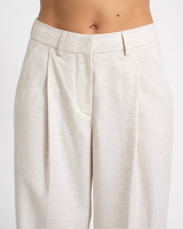 Aya Structured Wide Pant Feather Gray White Melange - Things I Like Things I Love