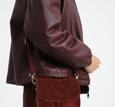 Bag Flora REAL SUEDE Bordeaux - Things I Like Things I Love