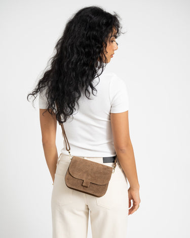 Bag Flora Real Suede Light Brown - Things I Like Things I Love