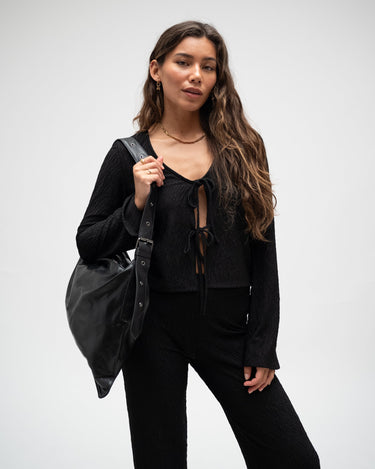 Bag Noor Black Faux Leather - Things I Like Things I Love