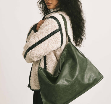 Bag Noor Green Faux Leather - Things I Like Things I Love