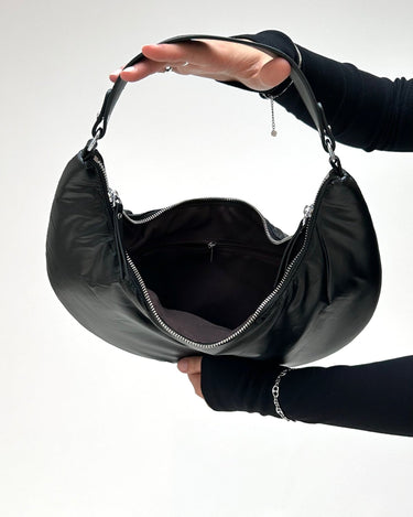 Bag Puffy Moon Shiny Black - Things I Like Things I Love