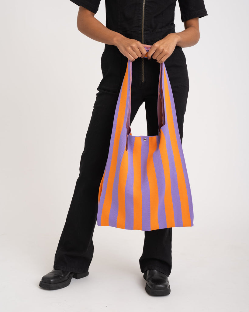 Bag Stripy Lilac Orange - Things I Like Things I Love