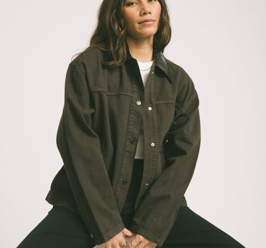 Barn Denim Jacket Brown - Things I Like Things I Love