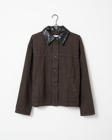 Barn Denim Jacket Brown - Things I Like Things I Love