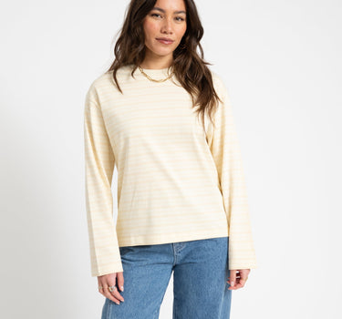 Basic Long Sleeve Tee Yellow - Things I Like Things I Love