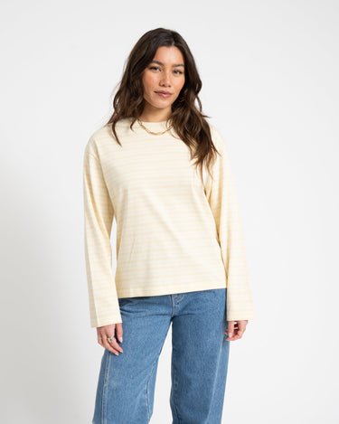 Basic Long Sleeve Tee Yellow - Things I Like Things I Love