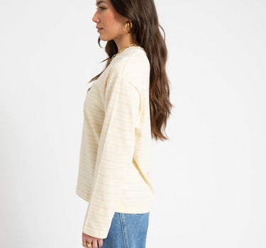 Basic Long Sleeve Tee Yellow - Things I Like Things I Love