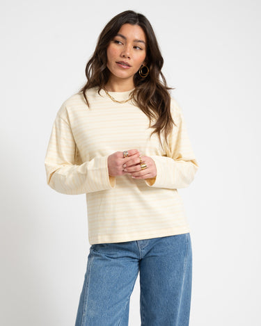 Basic Long Sleeve Tee Yellow - Things I Like Things I Love