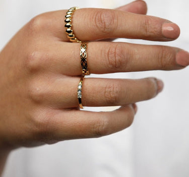 Basic Ring Swarovski Gold - Things I Like Things I Love