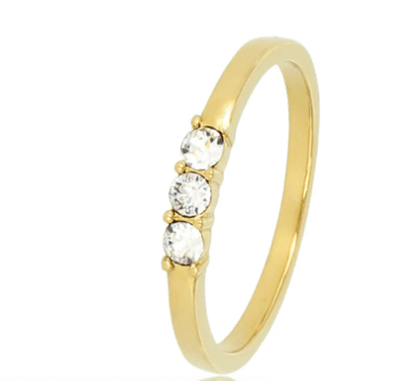 Basic Ring Swarovski Gold - Things I Like Things I Love