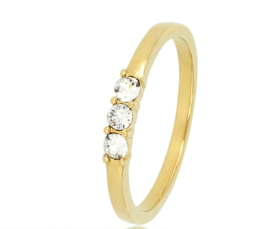 Basic Ring Swarovski Gold - Things I Like Things I Love