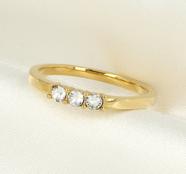 Basic Ring Swarovski Gold - Things I Like Things I Love