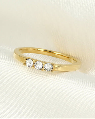 Basic Ring Swarovski Gold - Things I Like Things I Love