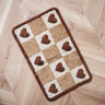 Bath Mat Checker Hearts Brown - Things I Like Things I Love