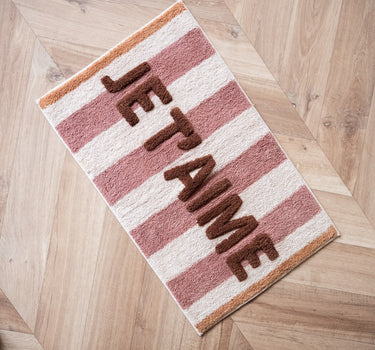 Bath Mat Je T'aime Striped - Things I Like Things I Love