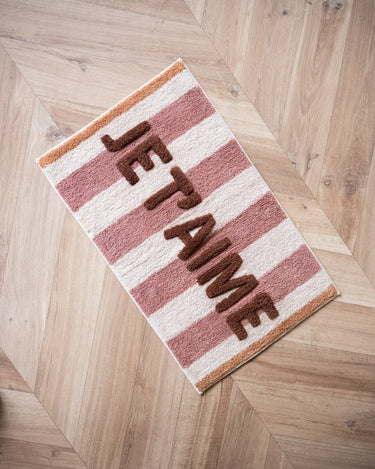 Bath Mat Je T'aime Striped - Things I Like Things I Love