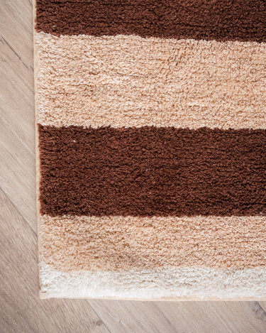Bath Mat Stripe Brown Pink - Things I Like Things I Love