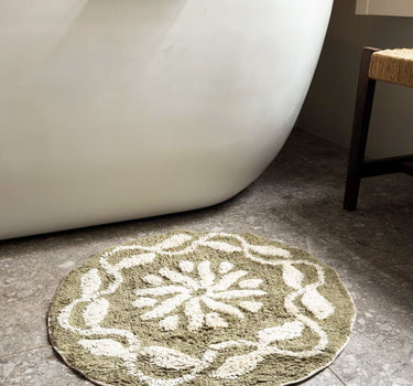 Bath Mat Tufted Khaki - Things I Like Things I Love