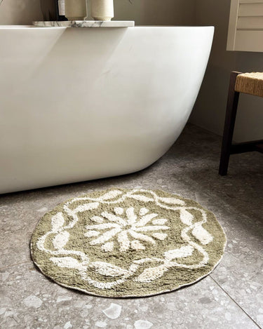 Bath Mat Tufted Khaki - Things I Like Things I Love