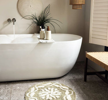 Bath Mat Tufted Khaki - Things I Like Things I Love