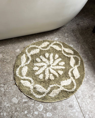 Bath Mat Tufted Khaki - Things I Like Things I Love
