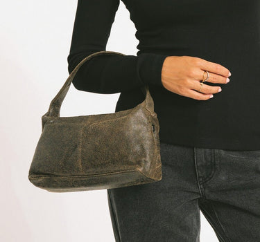 Bea Leather Structure Bag Brown - Things I Like Things I Love
