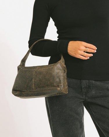 Bea Leather Structure Bag Brown - Things I Like Things I Love