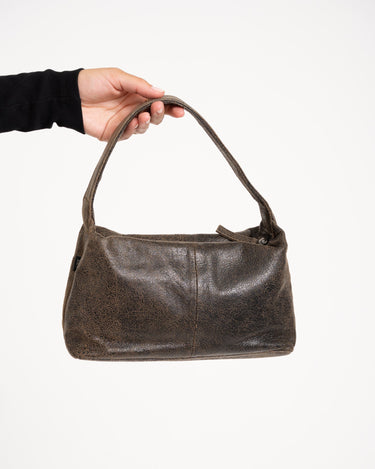 Bea Leather Structure Bag Brown - Things I Like Things I Love