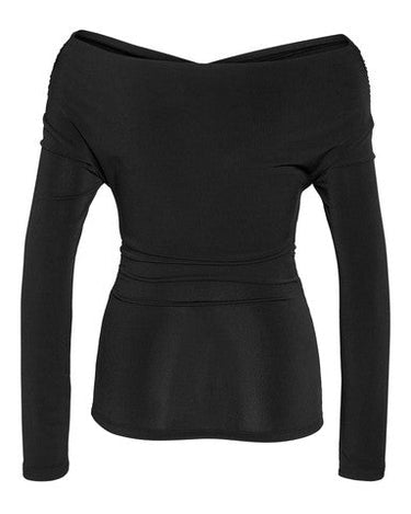 Bella Tulla Draped Top Black - Things I Like Things I Love