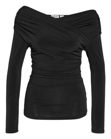 Bella Tulla Draped Top Black - Things I Like Things I Love