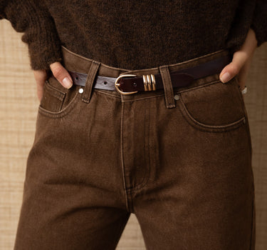 Belt California Leather Brown - Things I Like Things I Love