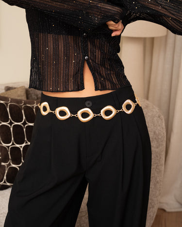 Belt Chain Oval Gold - Things I Like Things I Love