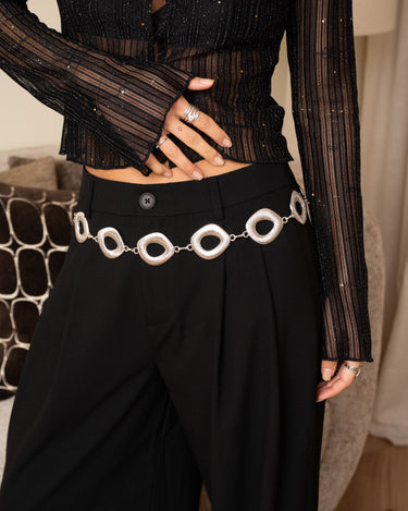 Belt Chain Oval Silver - Things I Like Things I Love