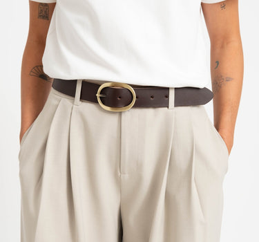 Belt Loret Buffelo Real Leather Brown - Things I Like Things I Love